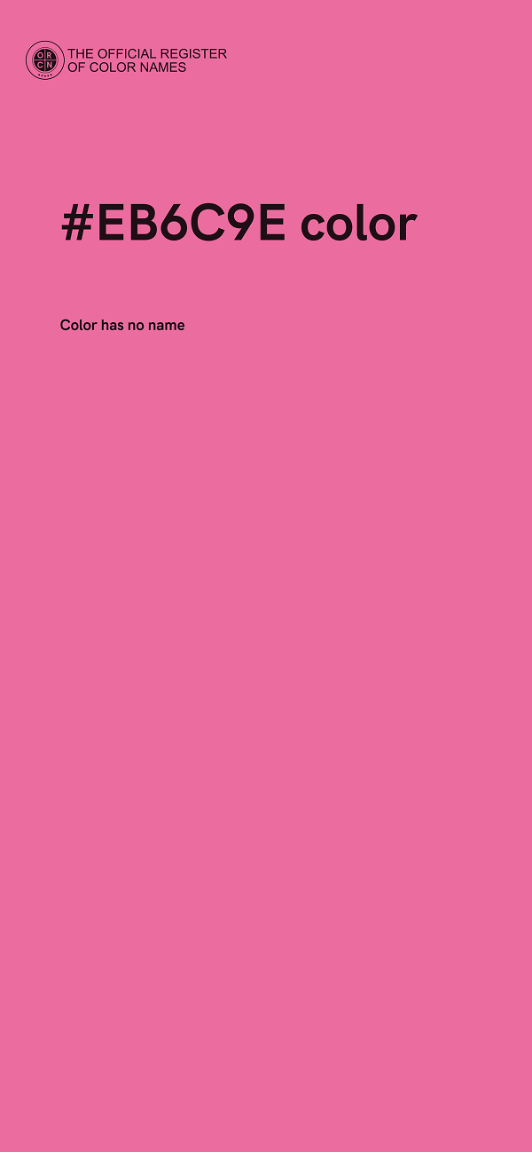 #EB6C9E color image