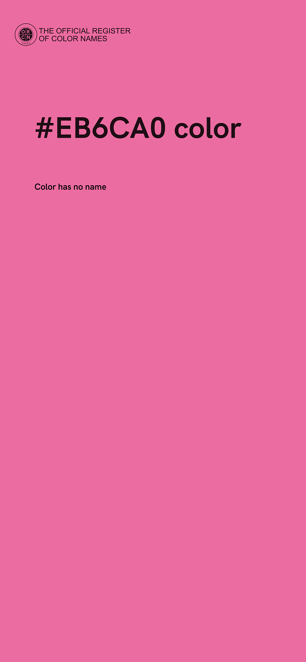 #EB6CA0 color image