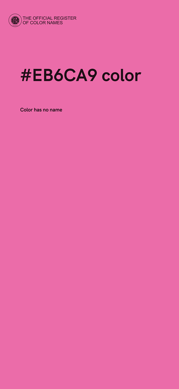 #EB6CA9 color image