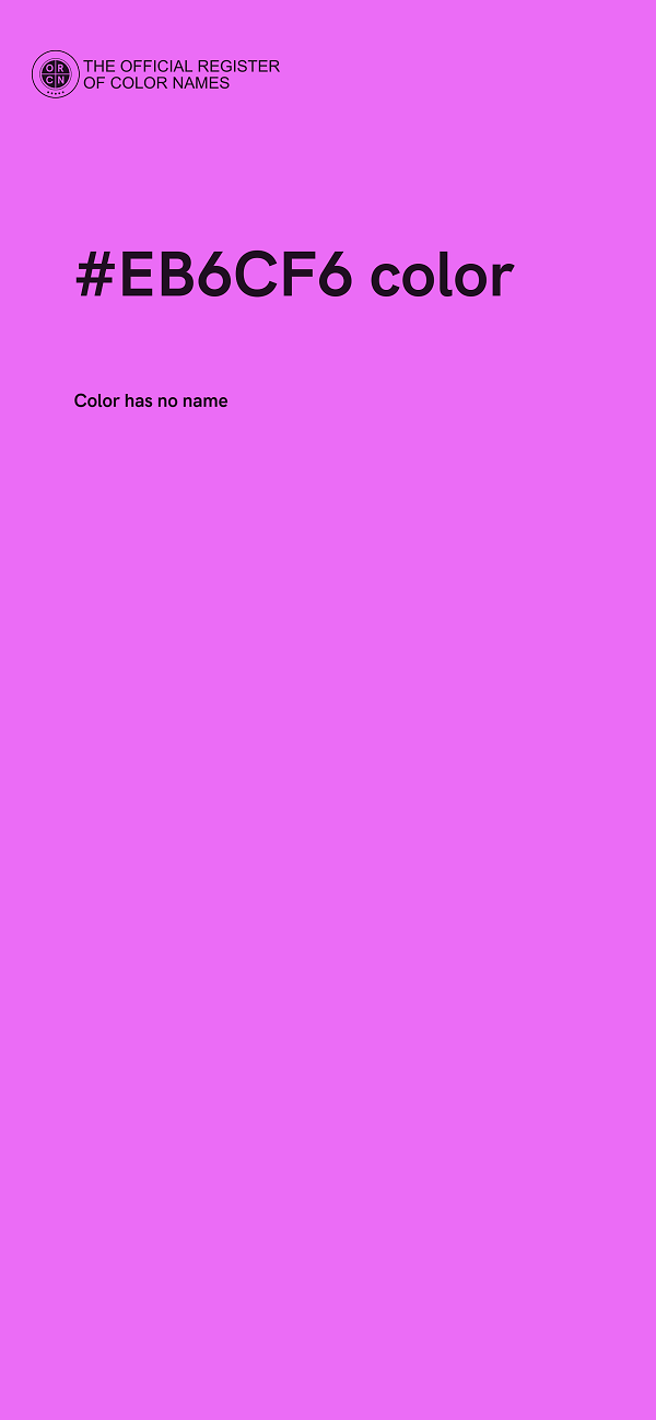 #EB6CF6 color image