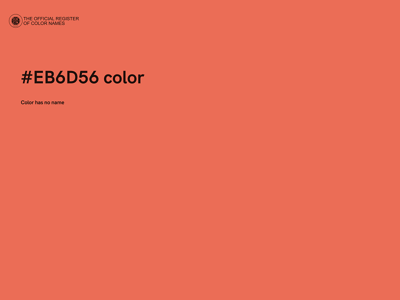 #EB6D56 color image