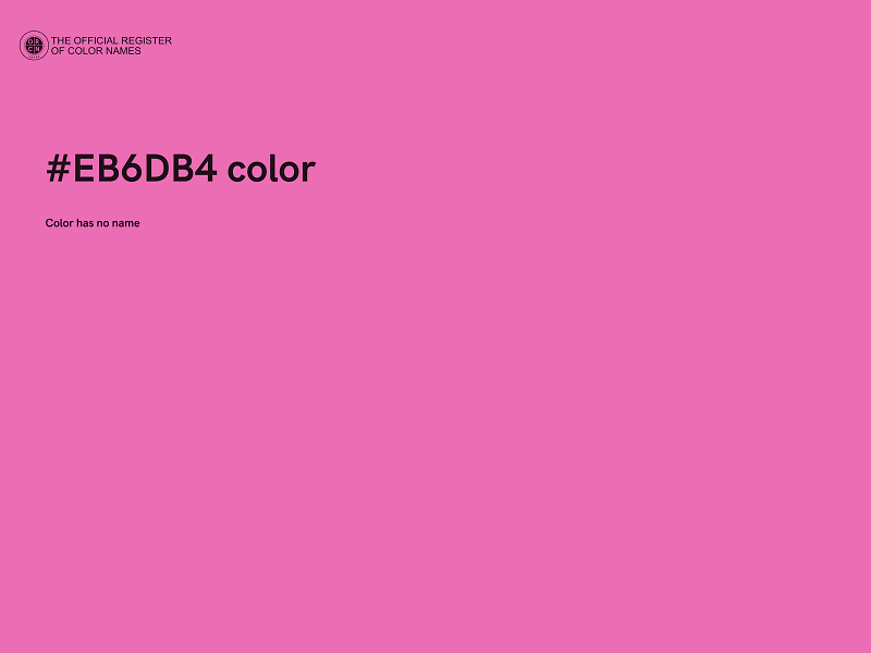 #EB6DB4 color image
