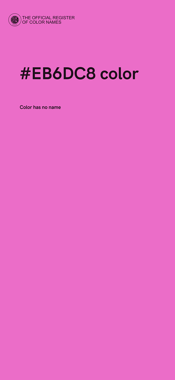#EB6DC8 color image