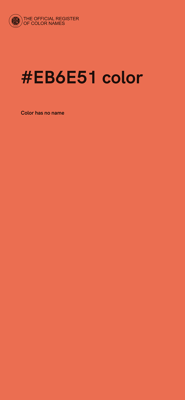 #EB6E51 color image