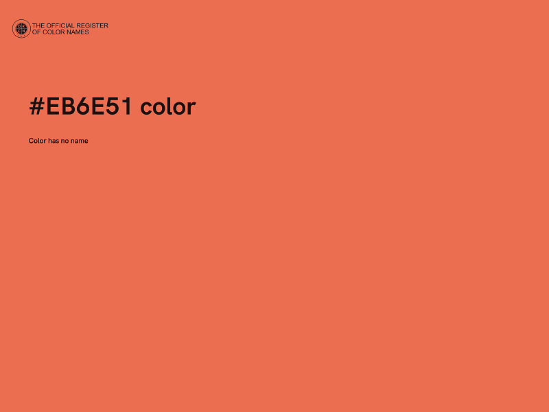 #EB6E51 color image