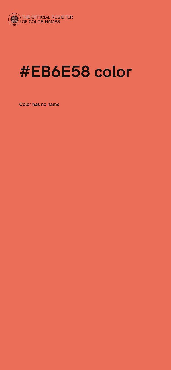 #EB6E58 color image