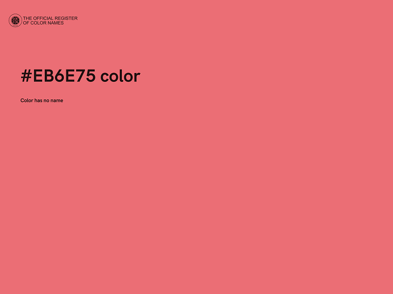 #EB6E75 color image