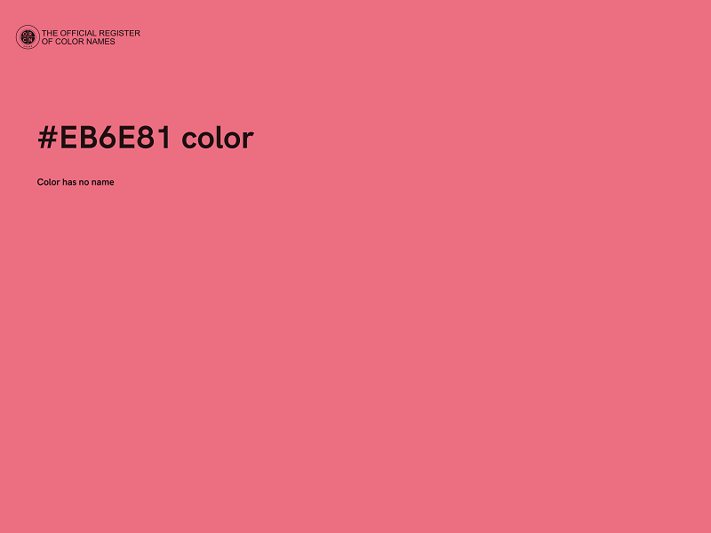 #EB6E81 color image