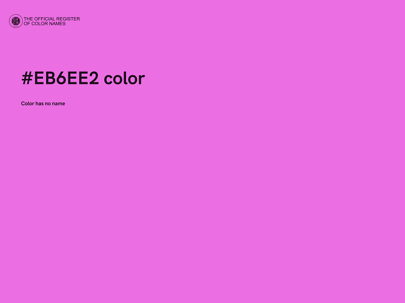 #EB6EE2 color image