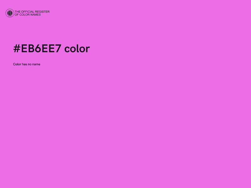 #EB6EE7 color image
