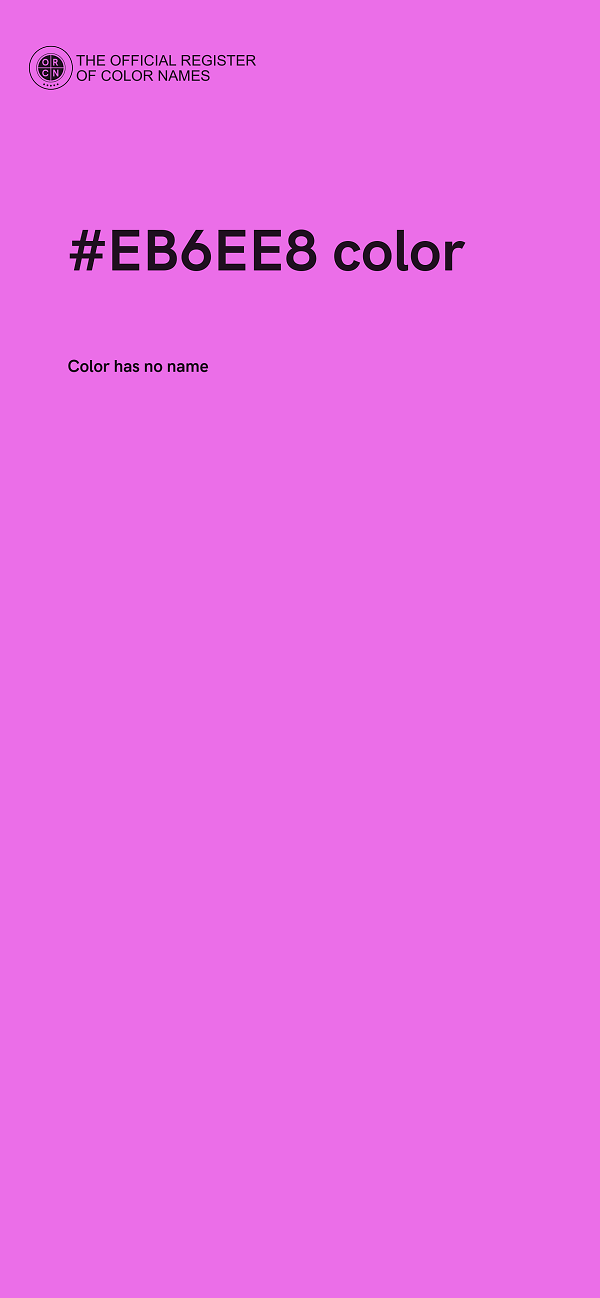 #EB6EE8 color image