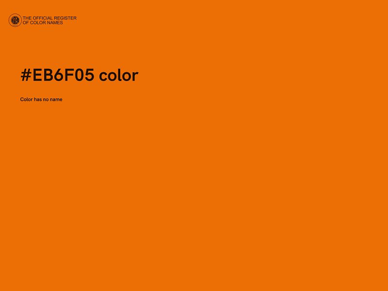#EB6F05 color image