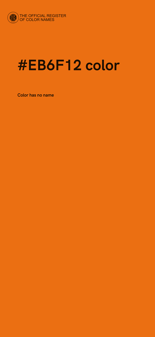 #EB6F12 color image