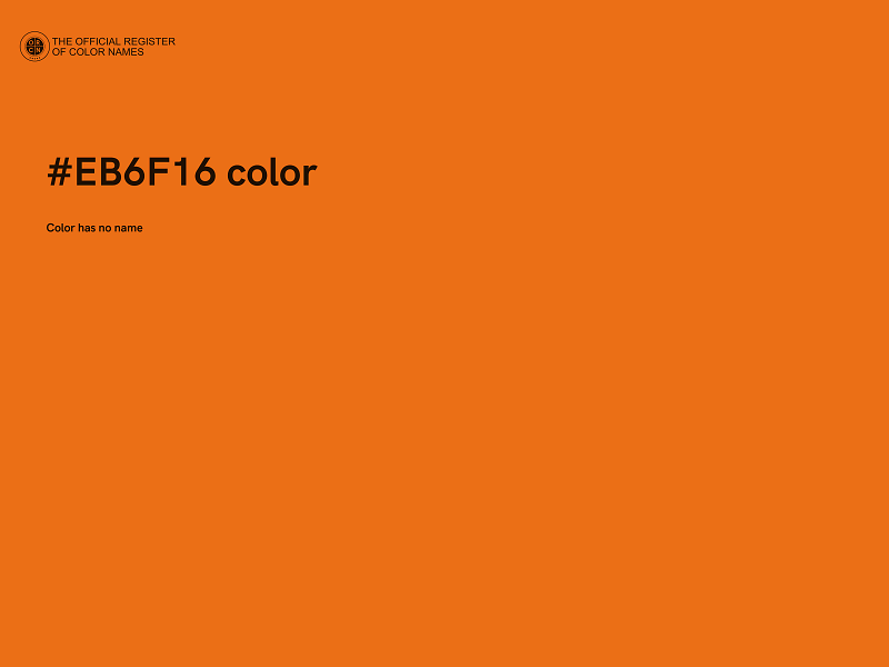#EB6F16 color image