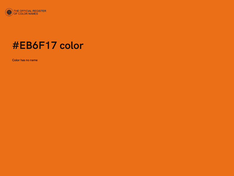 #EB6F17 color image