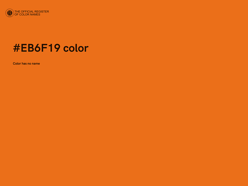 #EB6F19 color image