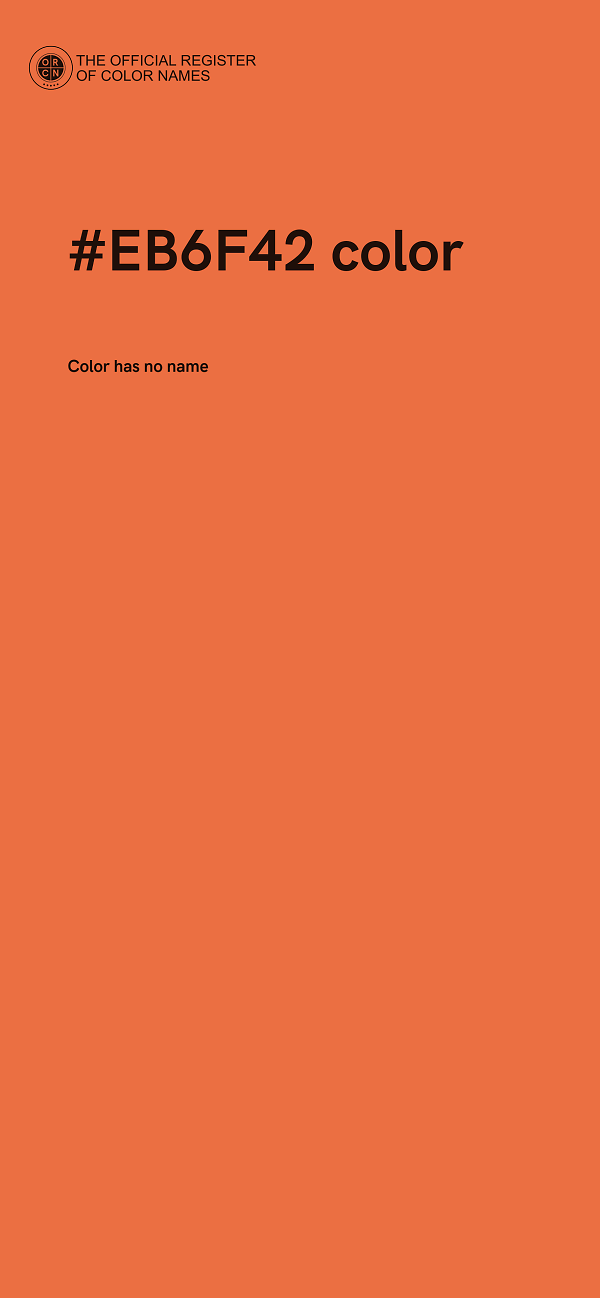 #EB6F42 color image