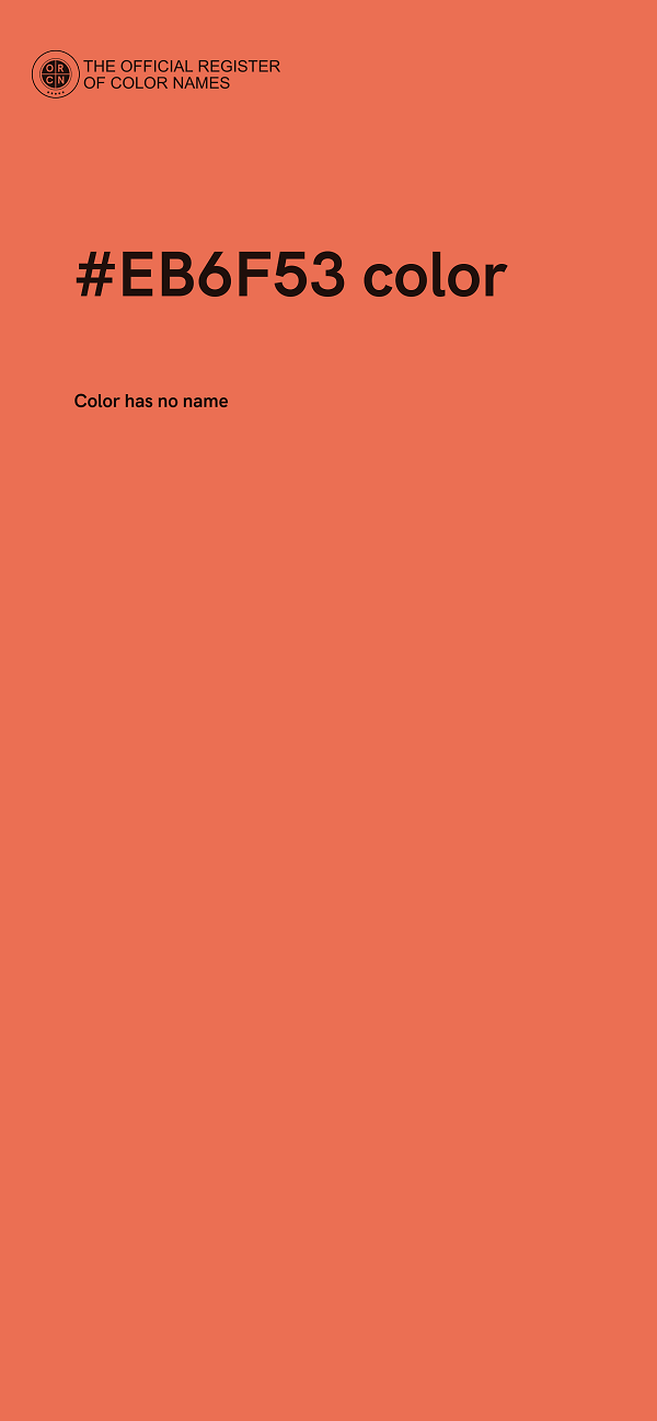 #EB6F53 color image