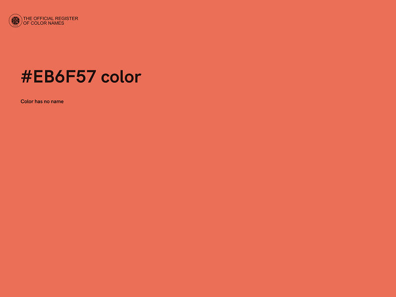 #EB6F57 color image