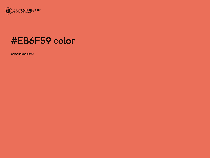 #EB6F59 color image