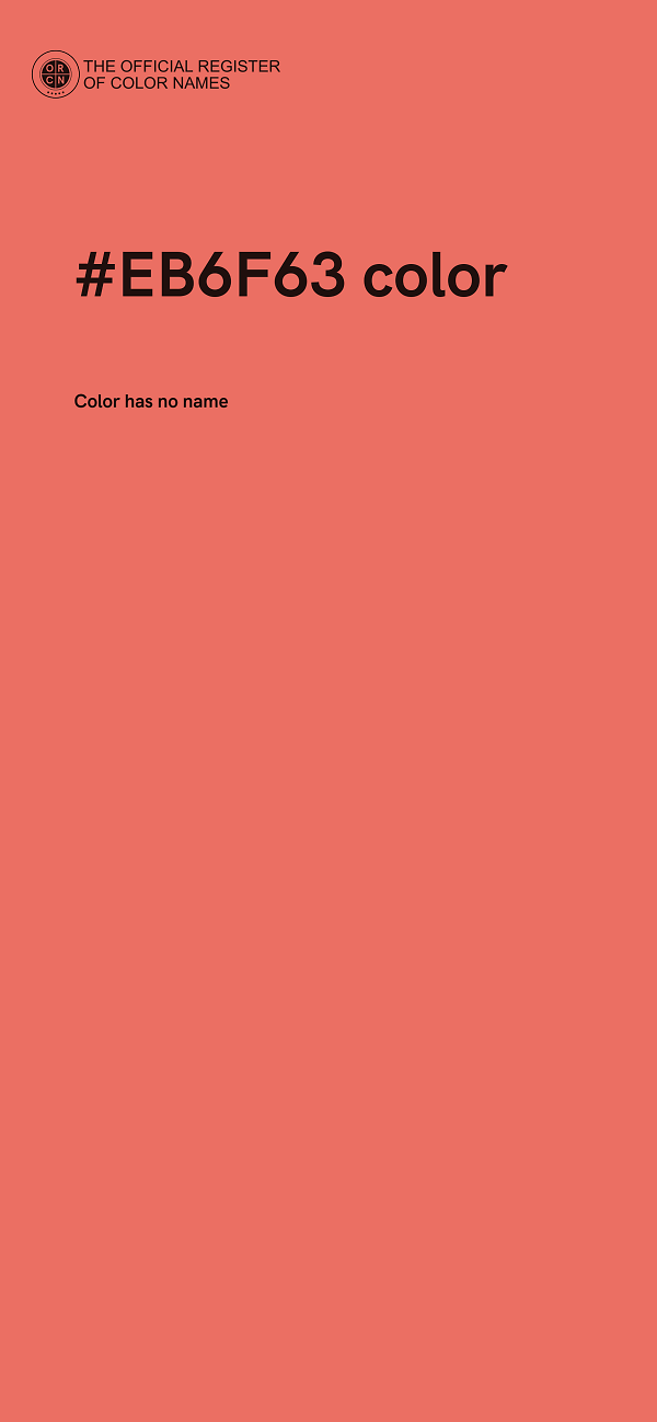 #EB6F63 color image