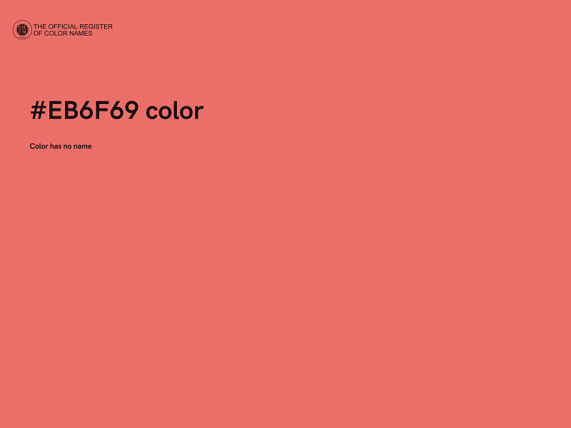 #EB6F69 color image