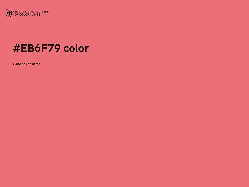 #EB6F79 color image