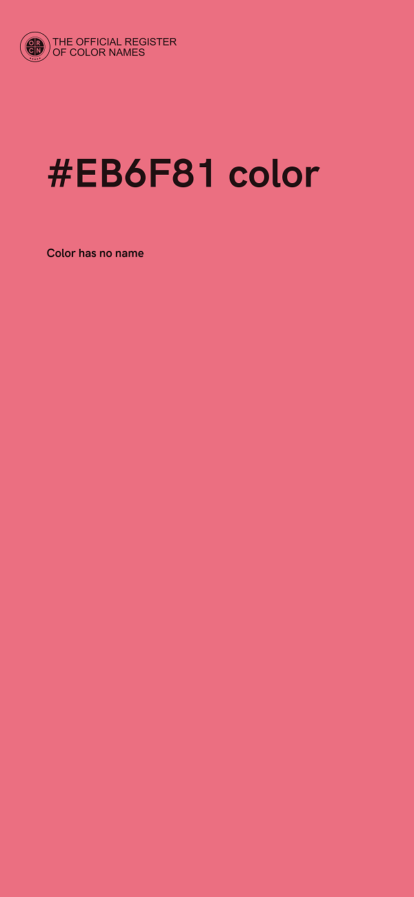 #EB6F81 color image