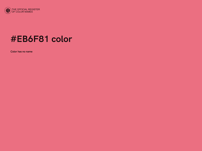 #EB6F81 color image
