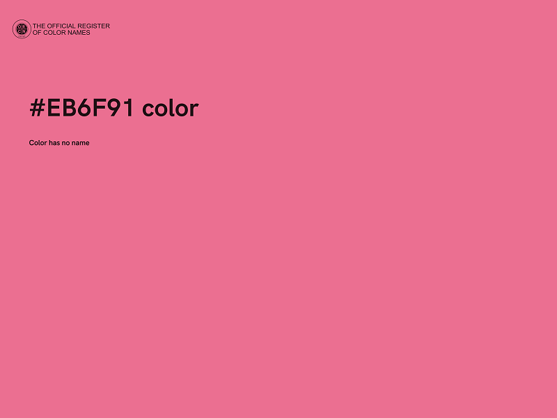 #EB6F91 color image