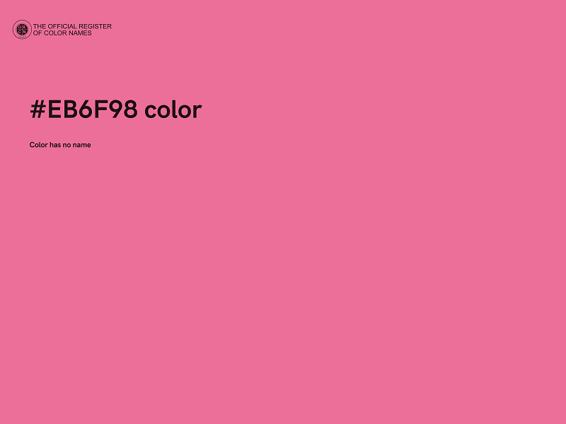 #EB6F98 color image