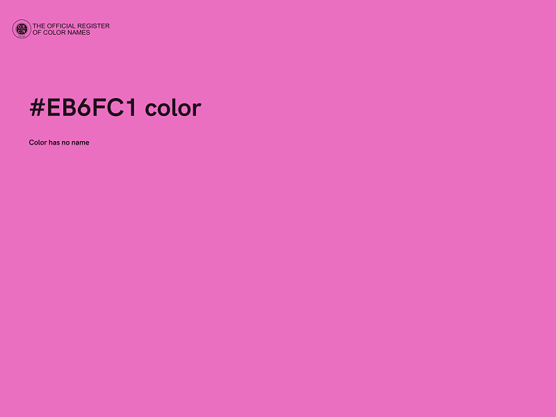 #EB6FC1 color image