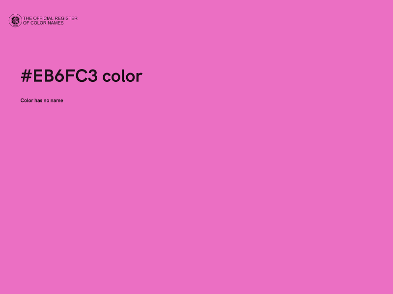 #EB6FC3 color image