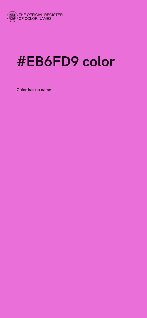 #EB6FD9 color image