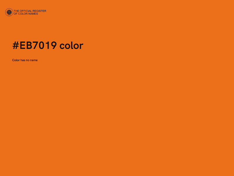 #EB7019 color image