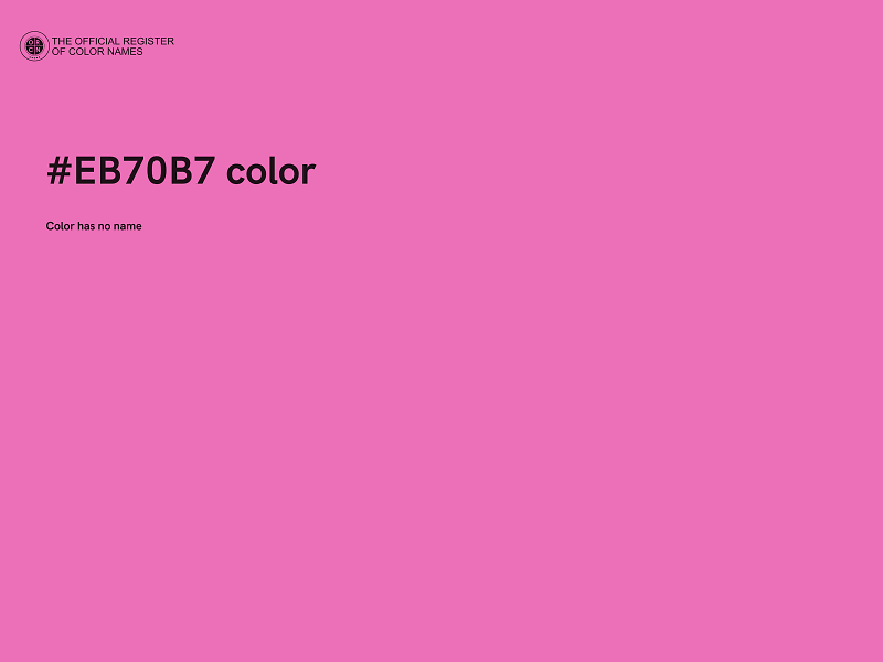 #EB70B7 color image