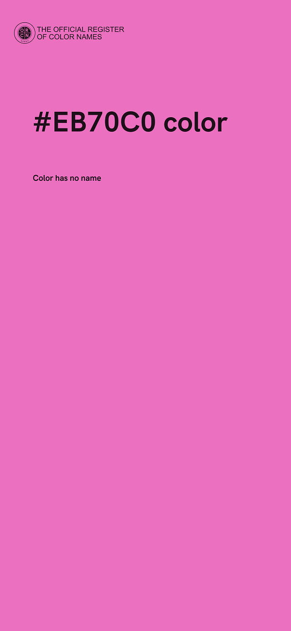 #EB70C0 color image