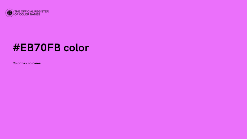 #EB70FB color image