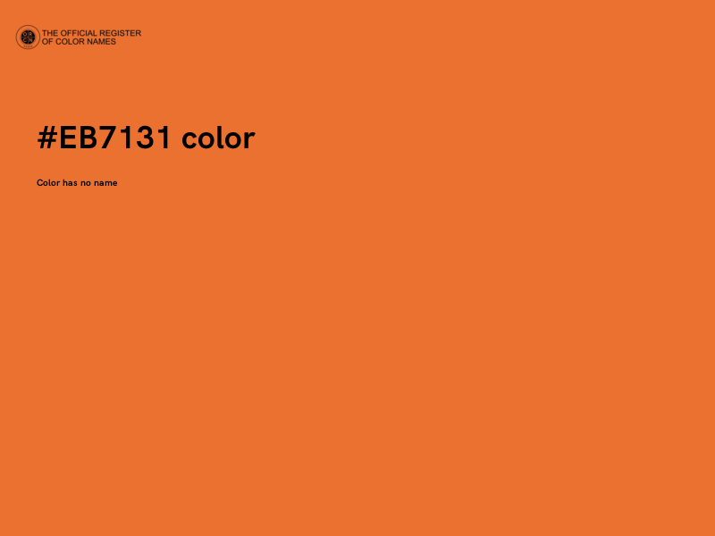 #EB7131 color image