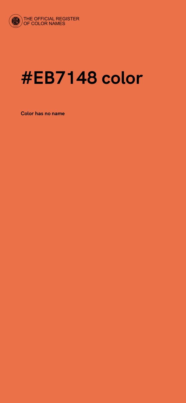#EB7148 color image