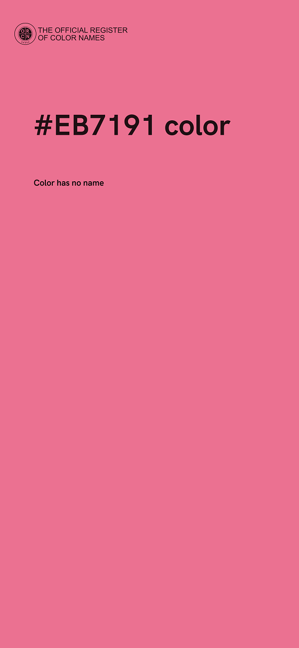 #EB7191 color image