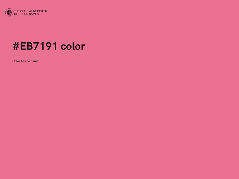 #EB7191 color image
