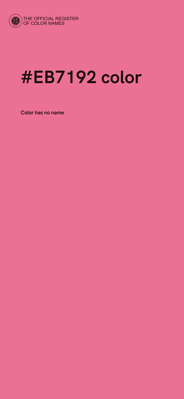 #EB7192 color image