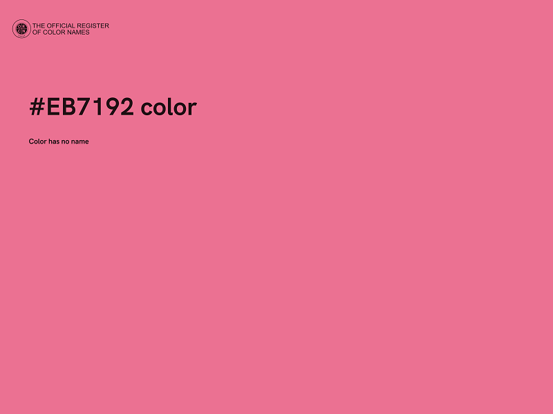 #EB7192 color image