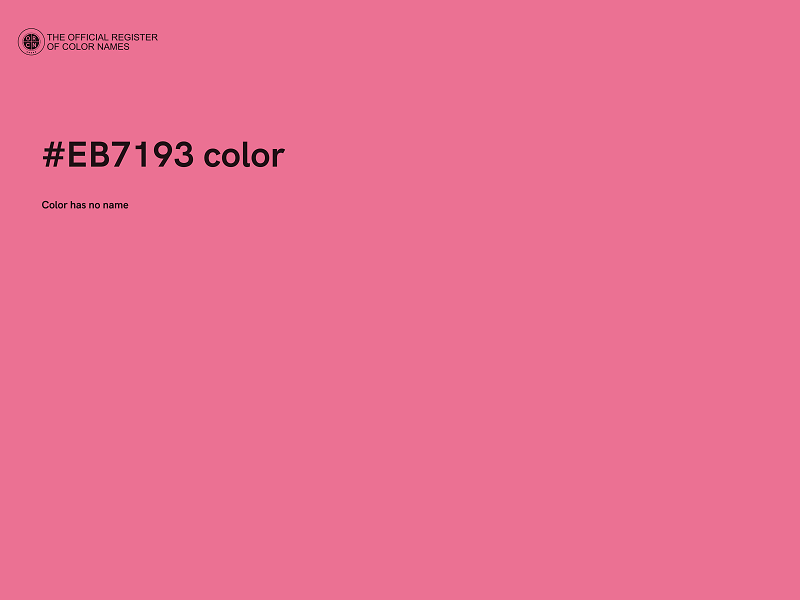 #EB7193 color image