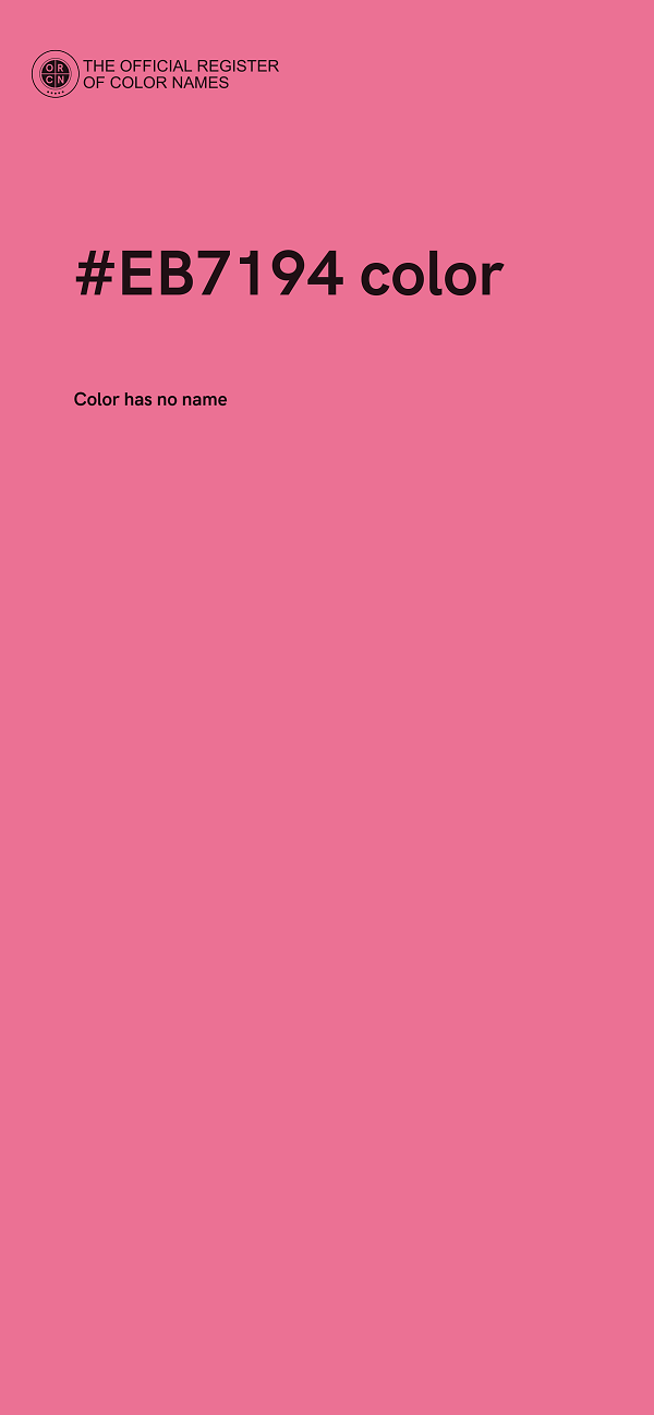 #EB7194 color image