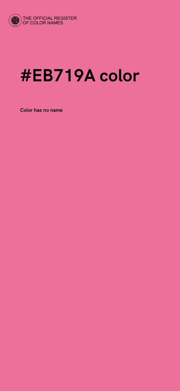 #EB719A color image