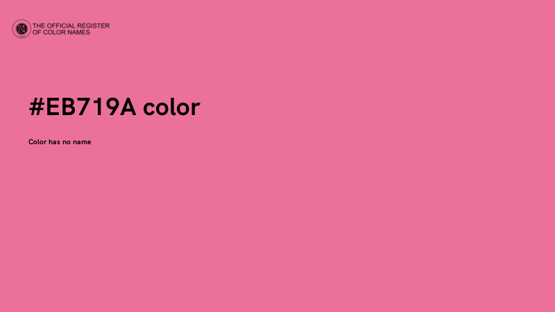 #EB719A color image