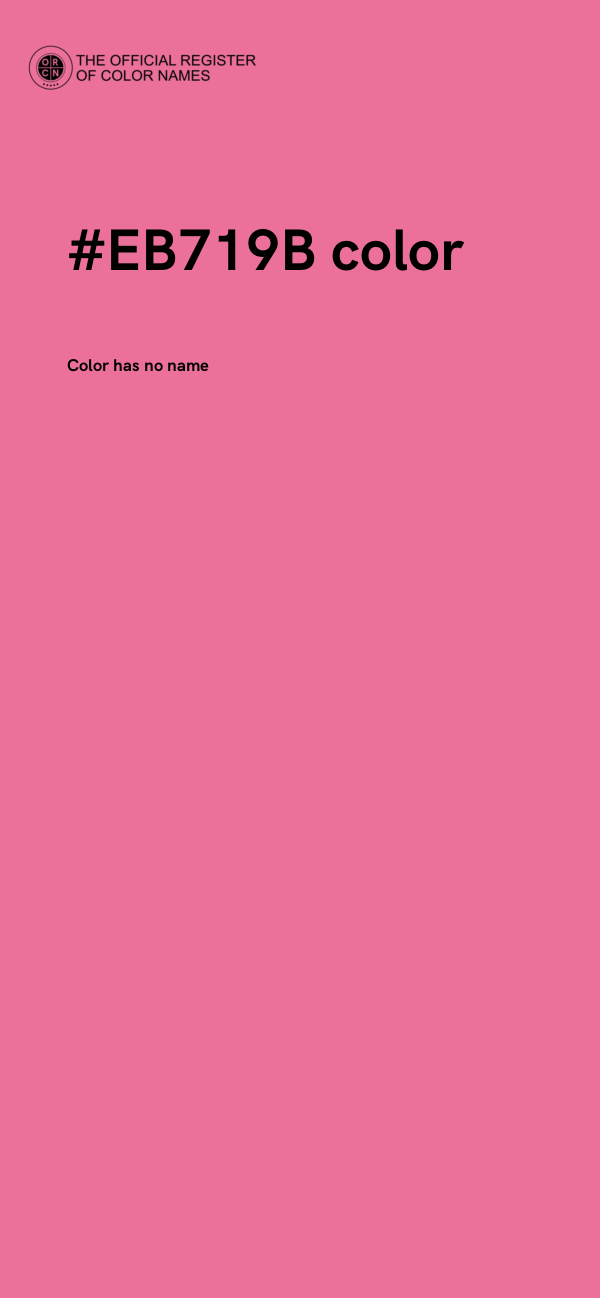 #EB719B color image