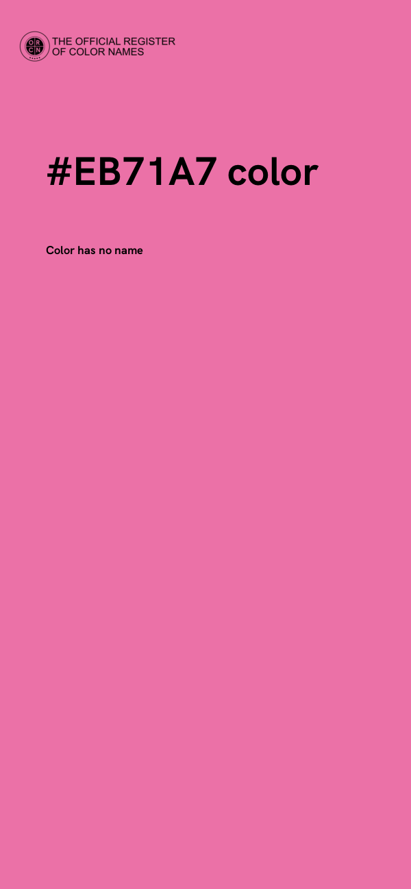 #EB71A7 color image